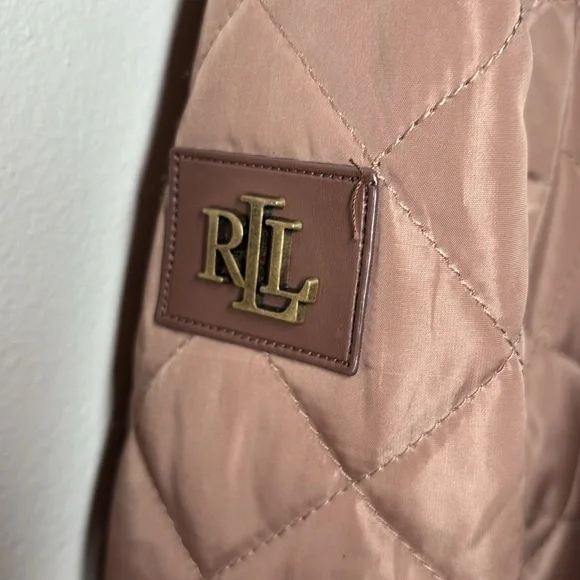 Ralph Lauren Quilted Jacket Faux Leather - Picture 9 of 11